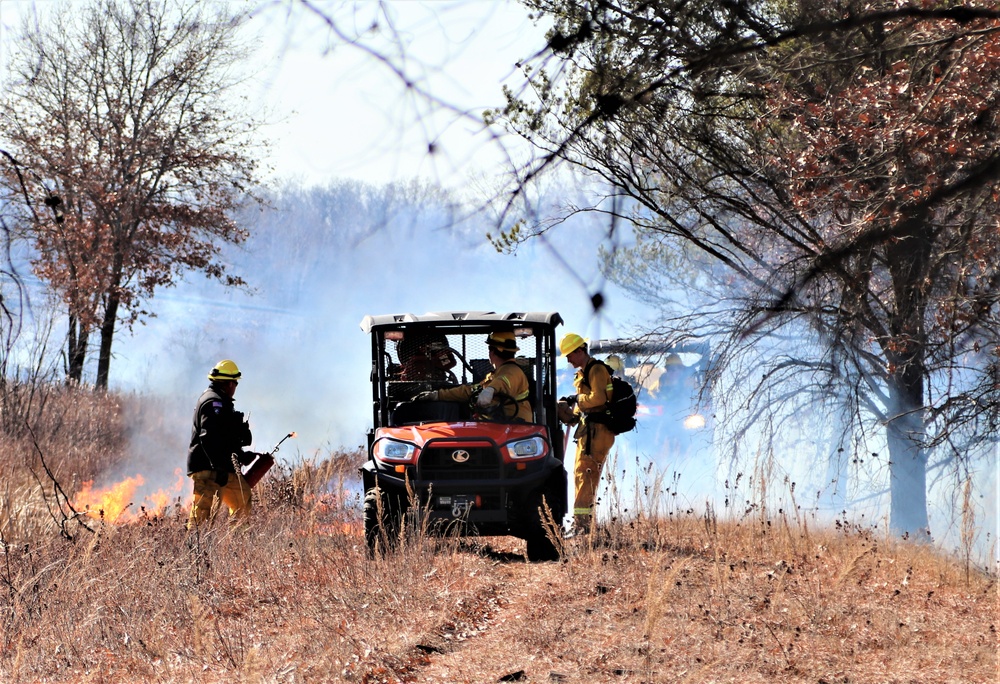 Fort McCoy prescribed burn team holds their first prescribed burn of 2024