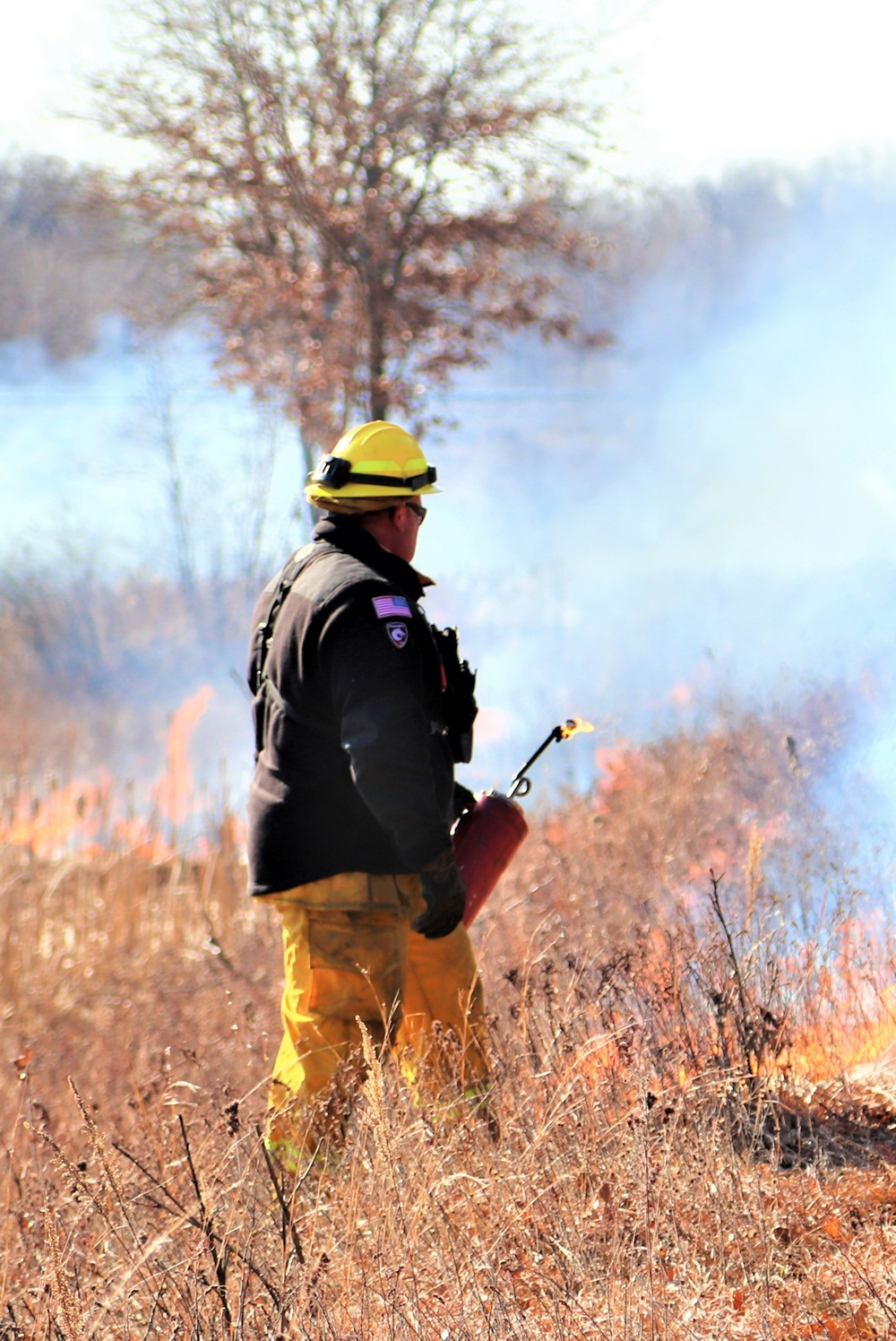 Fort McCoy prescribed burn team holds their first prescribed burn of 2024