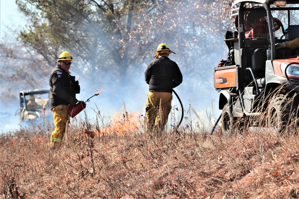 Fort McCoy prescribed burn team holds their first prescribed burn of 2024