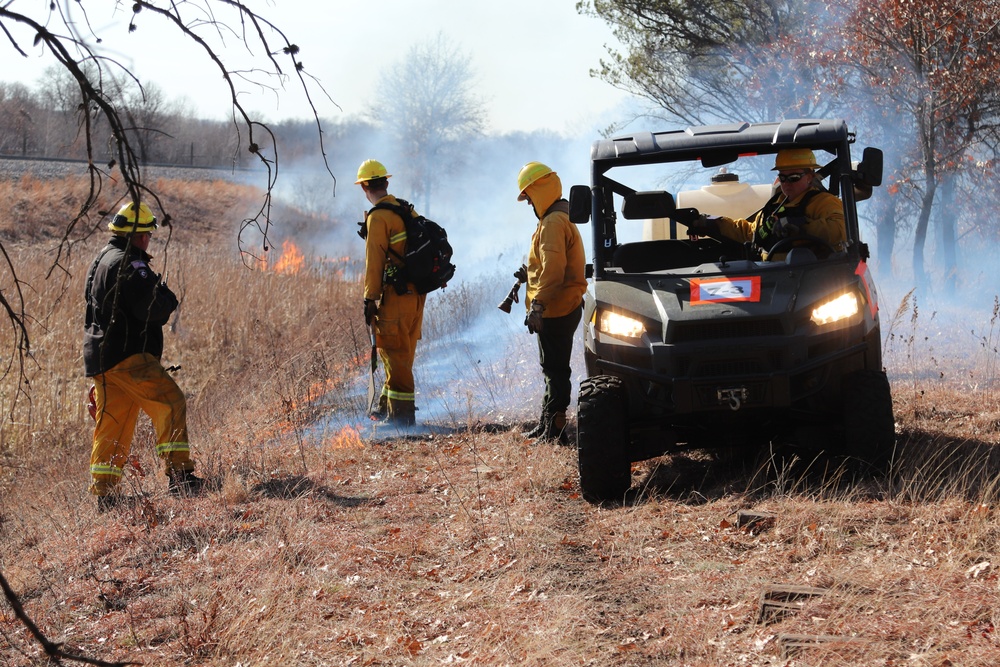 Fort McCoy prescribed burn team holds their first prescribed burn of 2024