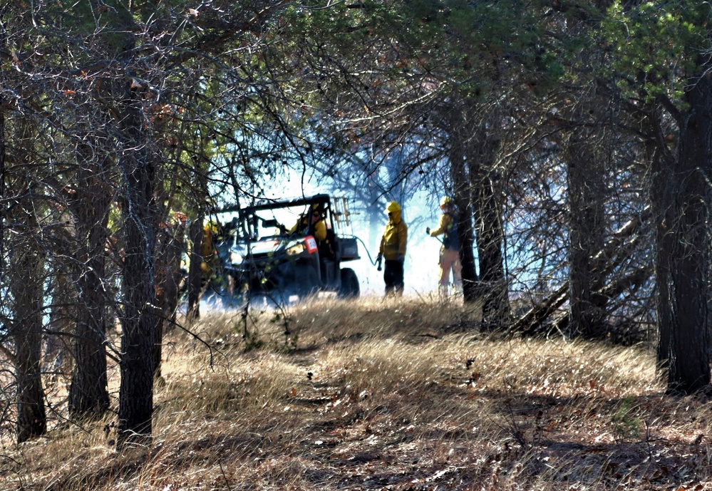 Fort McCoy prescribed burn team holds their first prescribed burn of 2024