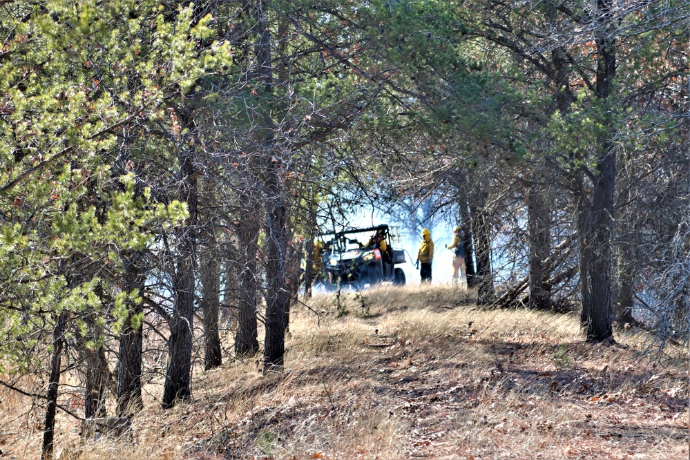 Fort McCoy prescribed burn team holds their first prescribed burn of 2024