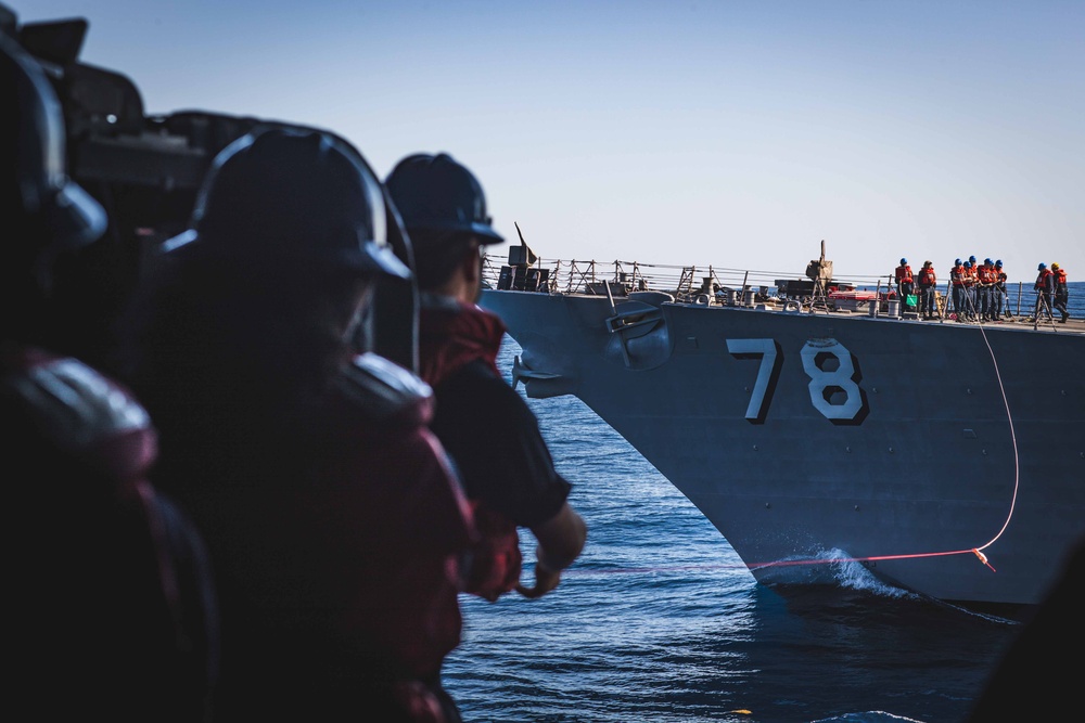 George Washington Participates in Replinishment-at-Sea