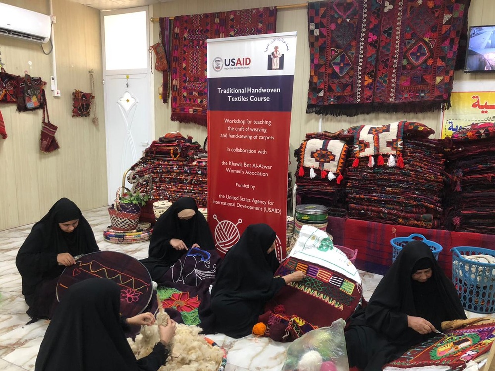 Thirty women from the Al-Khidr district in Al-Muthanna governorate completed a month-long knitting workshop supported by USAID.