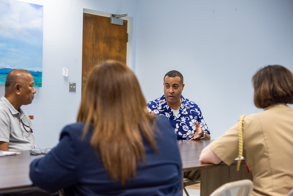 Honorable Franklin R. Parker, assistant Secretary of the Navy for Manpower and Reserve Affairs, visited the Guam Memorial Hospital