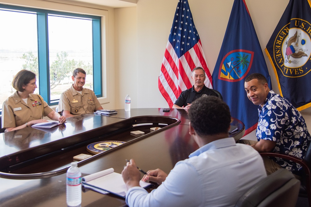 Honorable Franklin R. Parker, assistant Secretary of the Navy for Manpower and Reserve Affairs, met with Congressional Delegate James Moylan