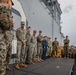 The 20th Sergeant Major of the Marine Corps visits the USS Bataan