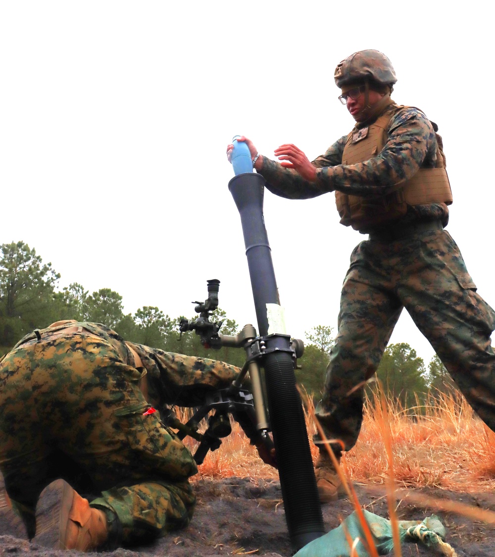 JB MDL-2 BN 25 Marines Conduct Mortar Training