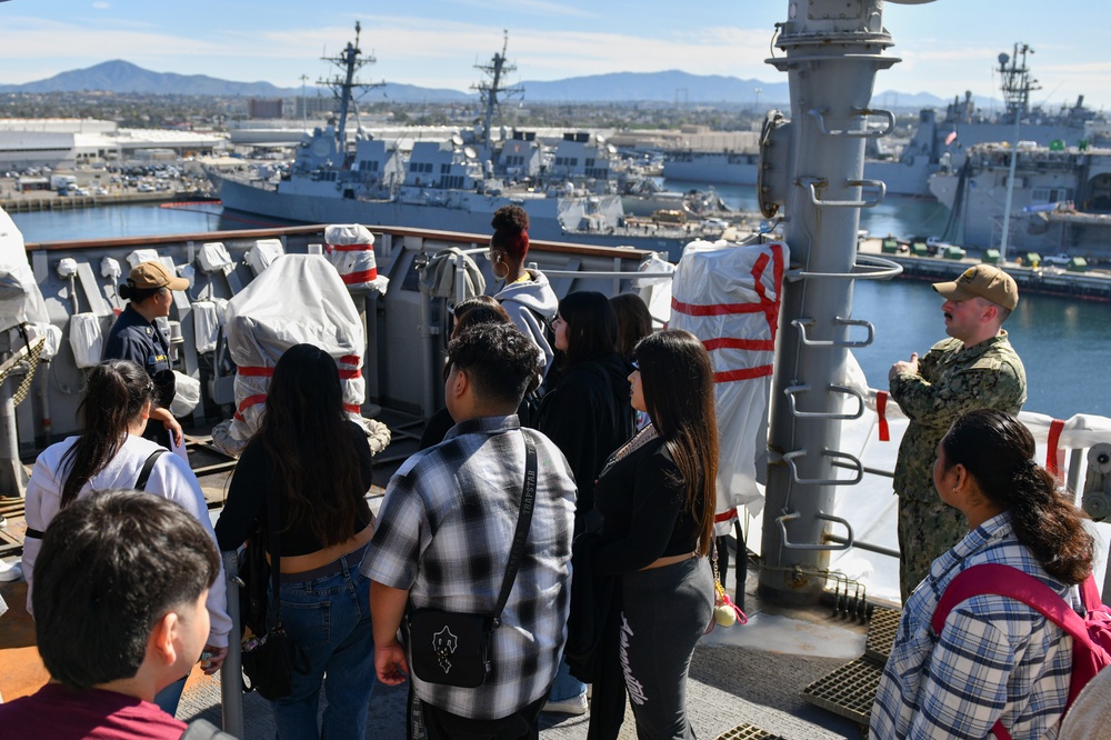 Students tour USS Ashland