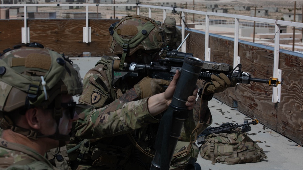 U.S. Soldiers conduct urban warfare experimentation during PC-C4