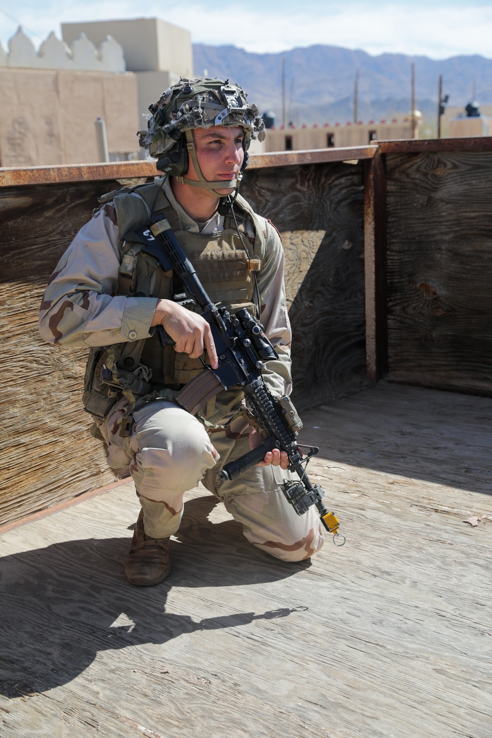 U.S. Soldiers conduct urban warfare experimentation during PC-C4