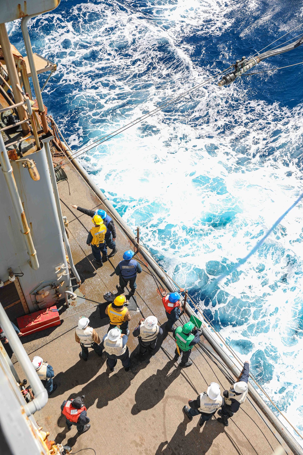 USS Carter Hall (LSD 50) Conducts Replenishment-at-Sea, Feb. 27, 2024