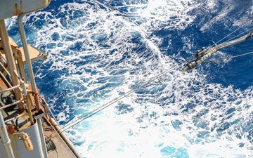 USS Carter Hall (LSD 50) Conducts Replenishment-at-Sea, Feb. 27, 2024