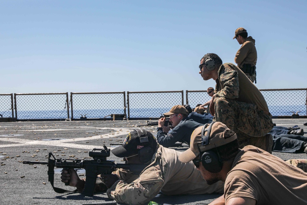 USS Carter Hall (LSD 50) Conducts Gun Shoot, March 15, 2024