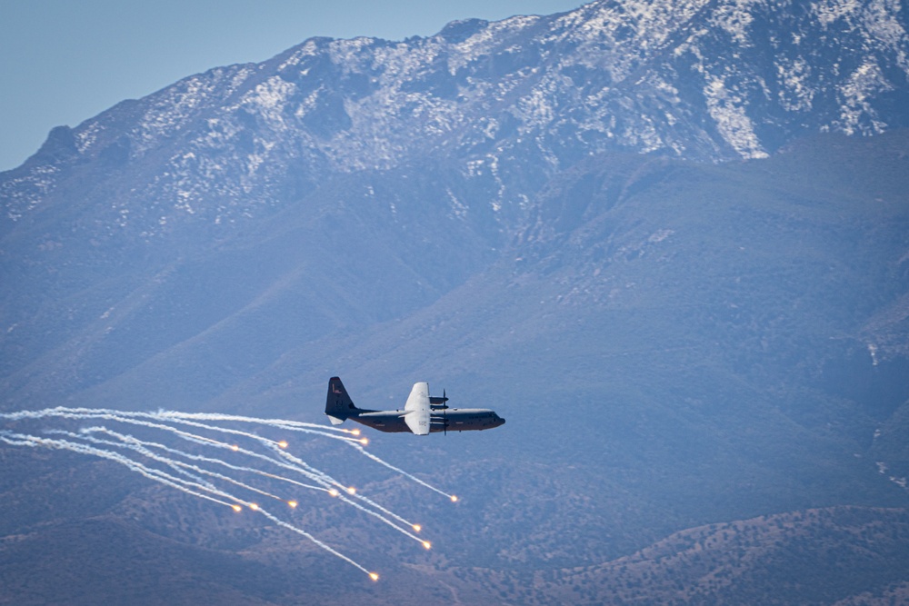 Flares fill the skies above Fort Huachuca