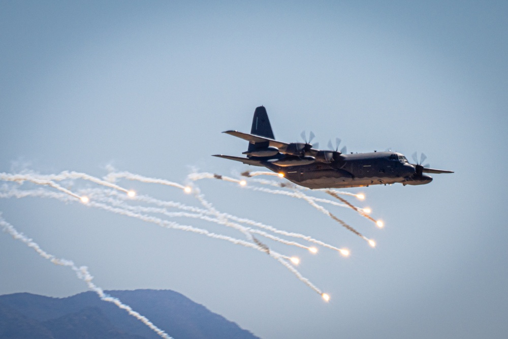 Flares fill the skies above Fort Huachuca