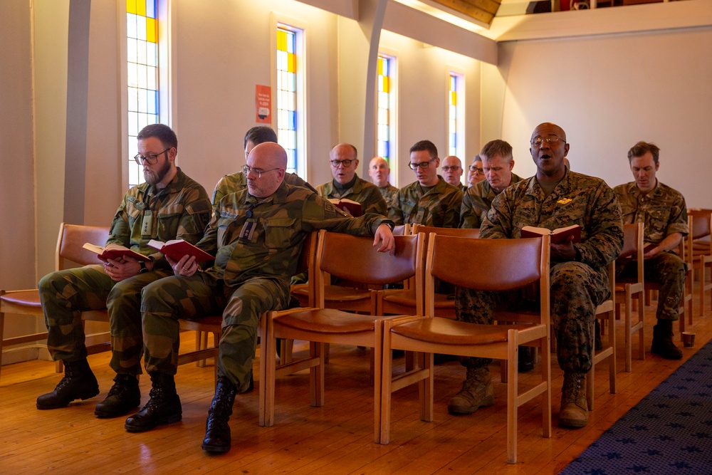 Chaplains from Multiple NATO Nations Gather for Joint Service during Nordic Response 24