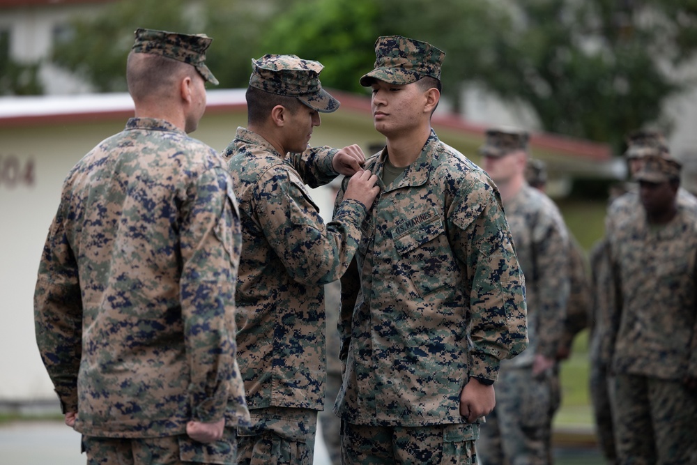 3d Marine Division Marines promote within the NCO ranks