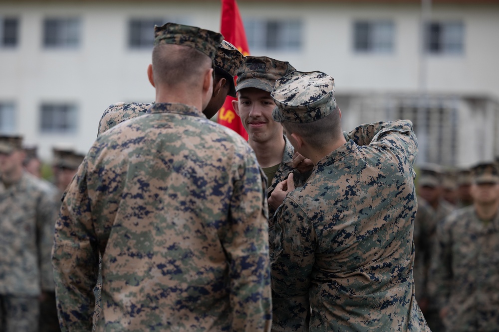 3d Marine Division Marines promote within the NCO ranks