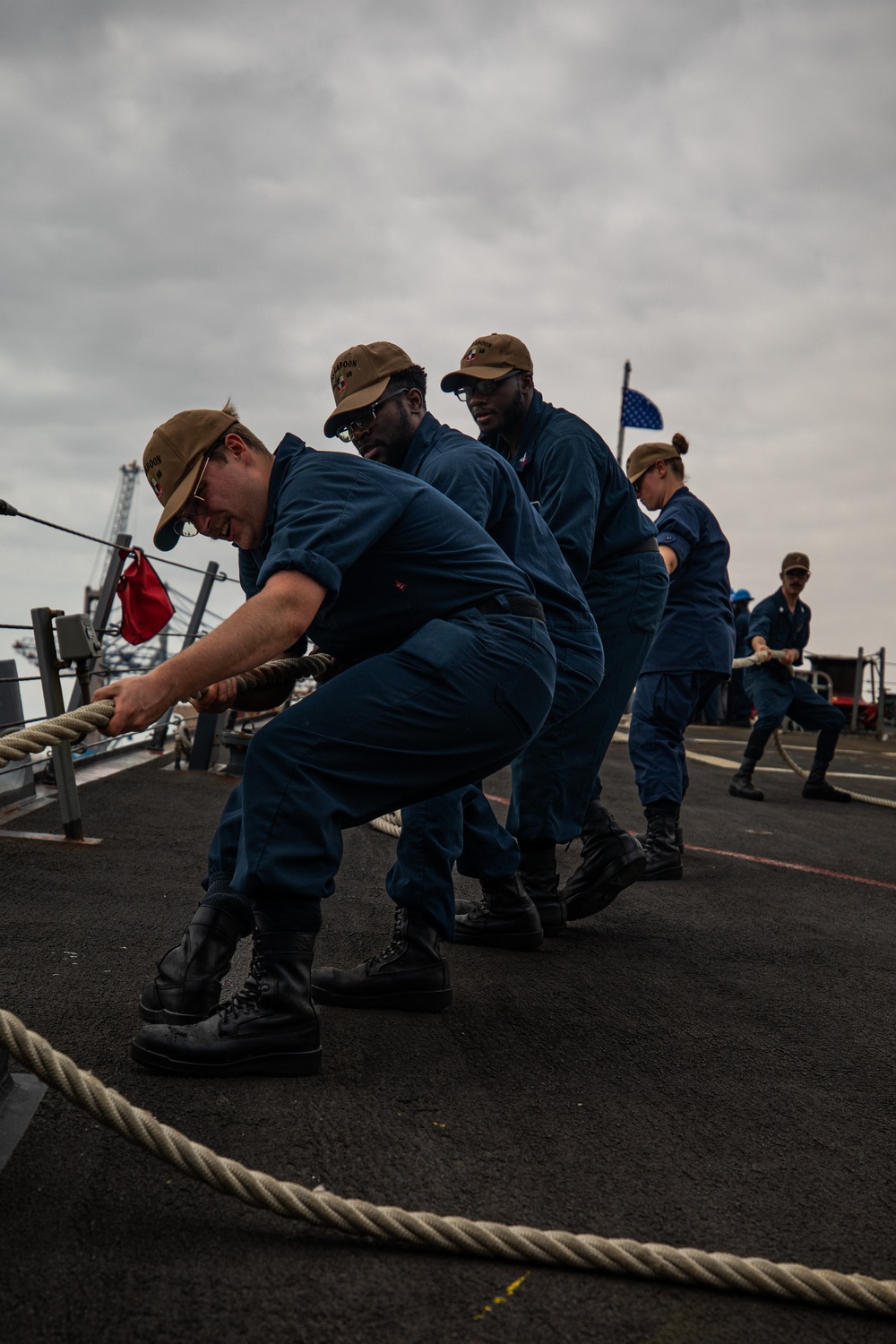 USS Laboon Conducts a Sea and Anchor Evolution