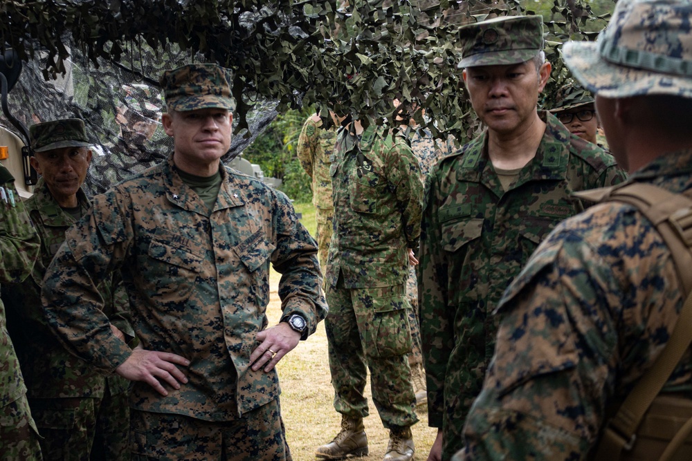 Japan Self Defense Force, U.S. Marine Corps Leaders Observe Exercise Iron Fist 24 in Okinawa