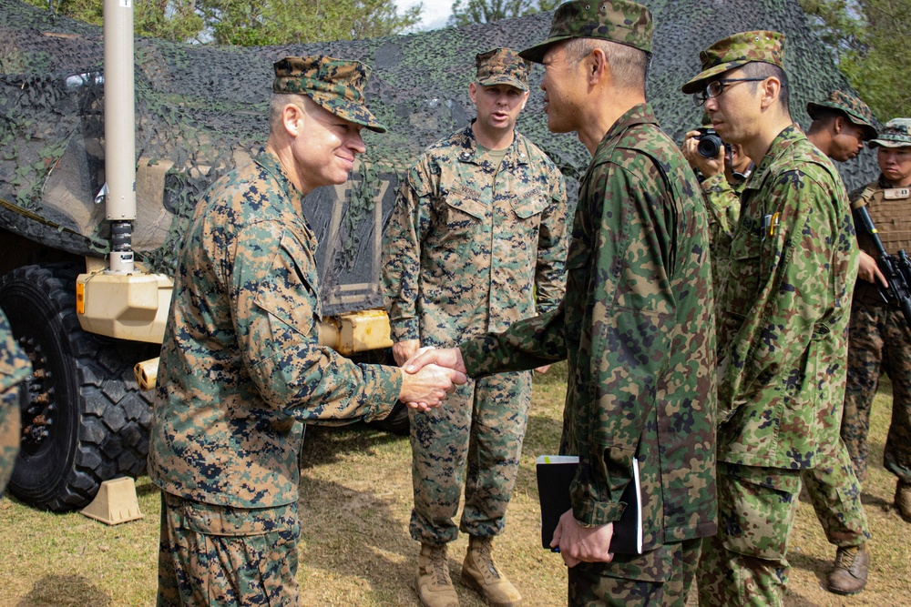 Japan Self Defense Force, U.S. Marine Corps Leaders Observe Exercise Iron Fist 24 in Okinawa