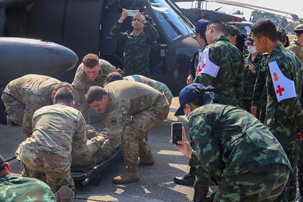 16th CAB Conducts Pilot Extraction and Patient Transport Training with Royal Thai Army Allies during Cobra Gold 2024