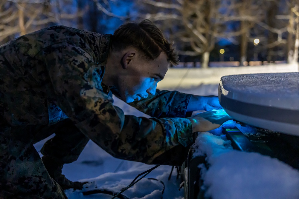 U.S. Marines with Combat Logistics Battalion 6 execute a littoral distribution exercise ahead of Exercise Nordic Response 24