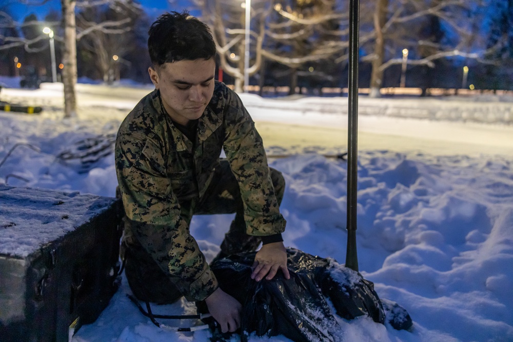 U.S. Marines with Combat Logistics Battalion 6 execute a littoral distribution exercise ahead of Exercise Nordic Response 24