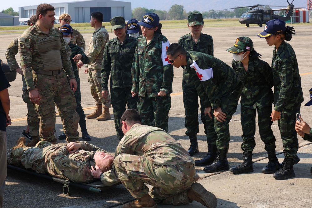 16th CAB Conducts Pilot Extraction and Patient Transport Training with Royal Thai Army Allies during Cobra Gold 2024