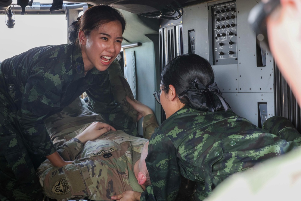 16th CAB Conducts Pilot Extraction and Patient Transport Training with Royal Thai Army Allies during Cobra Gold 2024