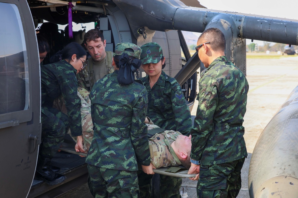 16th CAB Conducts Pilot Extraction and Patient Transport Training with Royal Thai Army Allies during Cobra Gold 2024