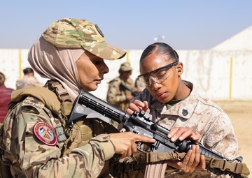 U.S. Marines, Jordanian Soldiers Conduct All-Female Marksmanship SMEE