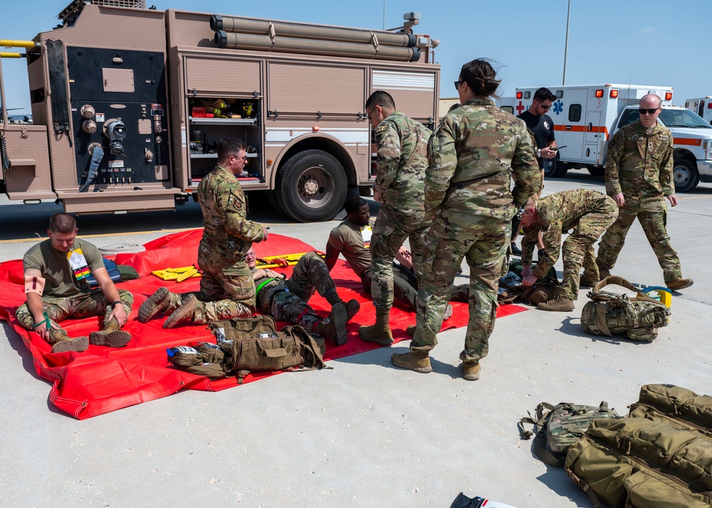 Airmen conduct aircraft mishap exercise, training post-crash recovery operations