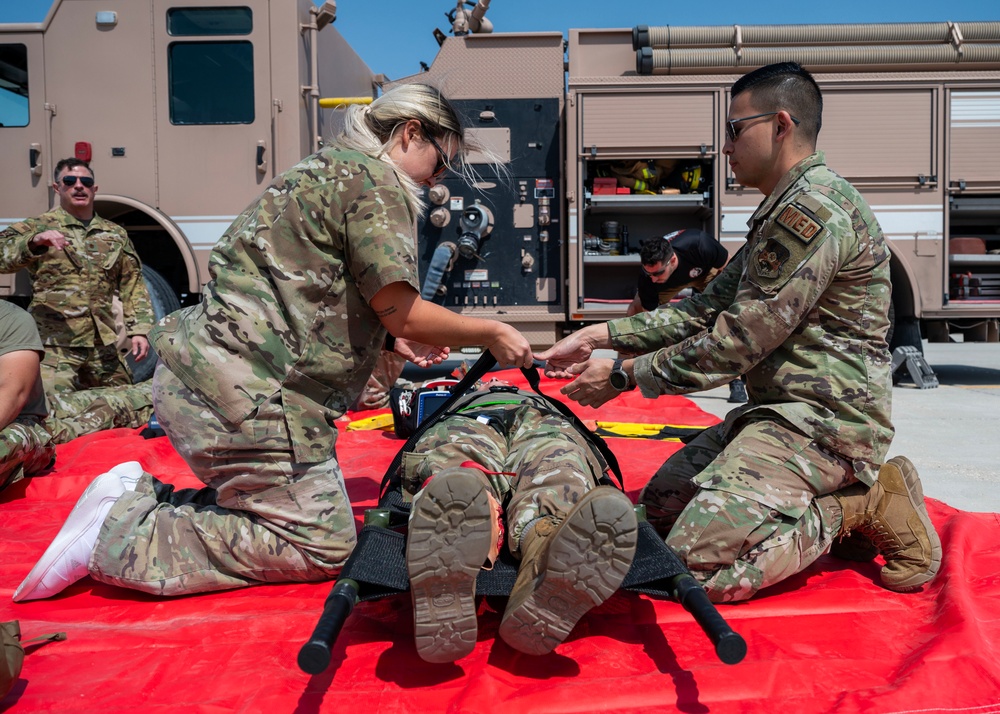 Airmen conduct aircraft mishap exercise, training post-crash recovery operations