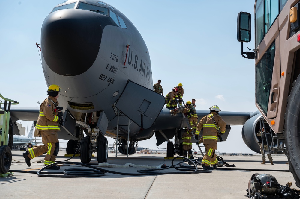 Airmen conduct aircraft mishap exercise, training post-crash recovery operations