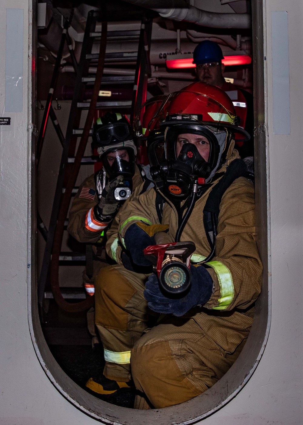 George H.W. Bush Sailors Participate in Damage Control Drills