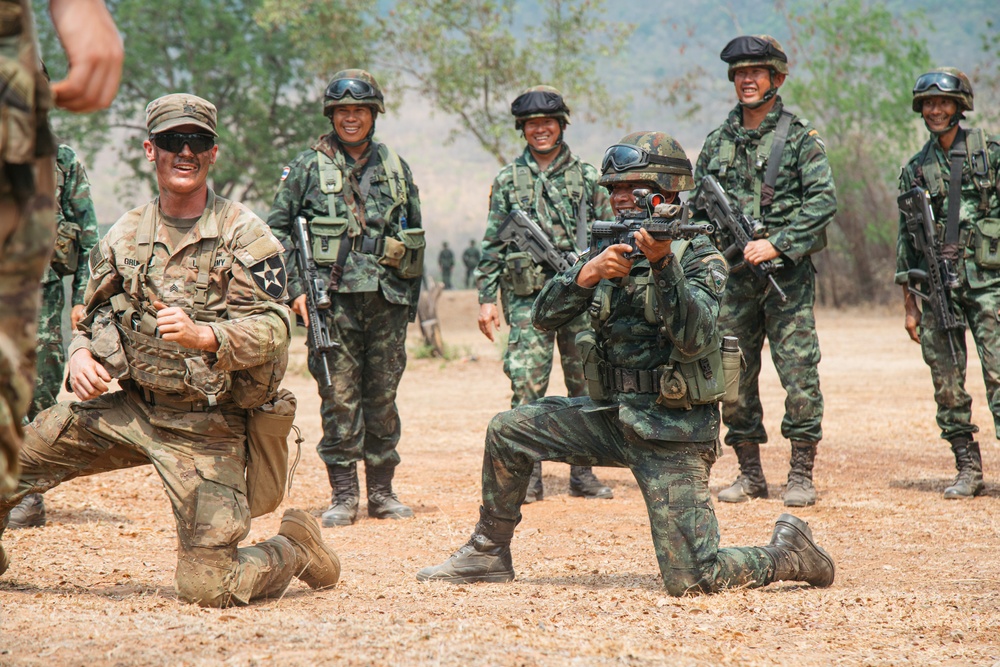 2-2 SBCT holds a small arms range in Sa Kaeo Province for Cobra Gold 2024