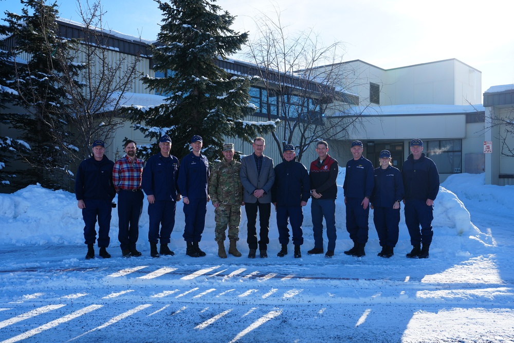 Rear Adm. Brendan McPherson and Brig. Gen. Robert Davis visit Ted Stevens Center