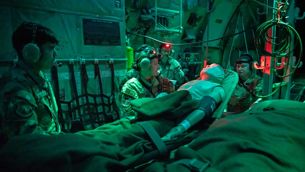 Aeromedical evacuation squadron trains on Marine Corps KC-130J Hercules