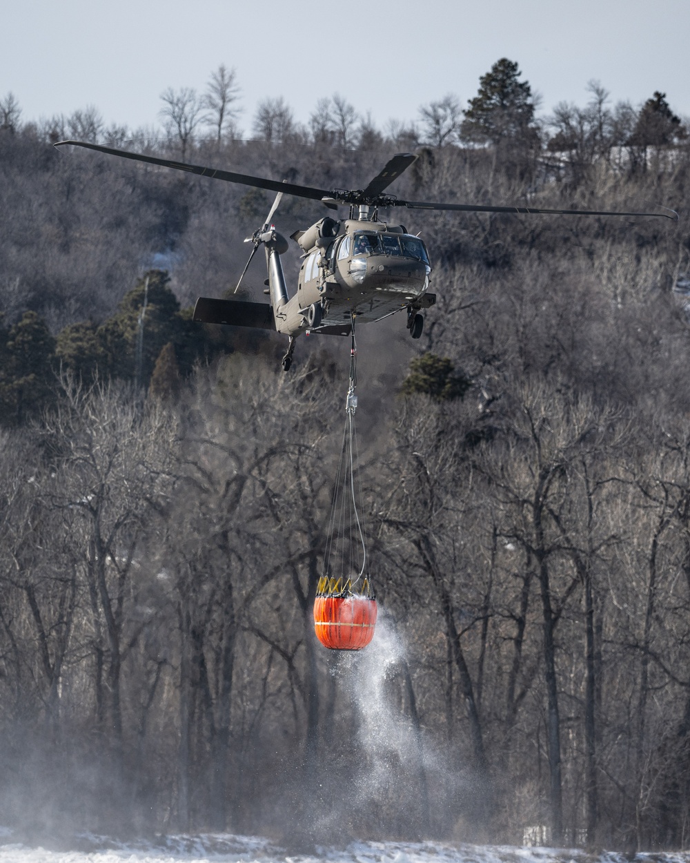 North Dakota National Guard UH-60 Black Hawk Helicopters Fight Missouri River Ice Jams