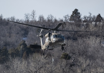 North Dakota National Guard UH-60 Black Hawk Helicopters Fight Missouri River Ice Jams