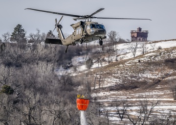 North Dakota National Guard UH-60 Black Hawk Helicopters Fight Missouri River Ice Jams
