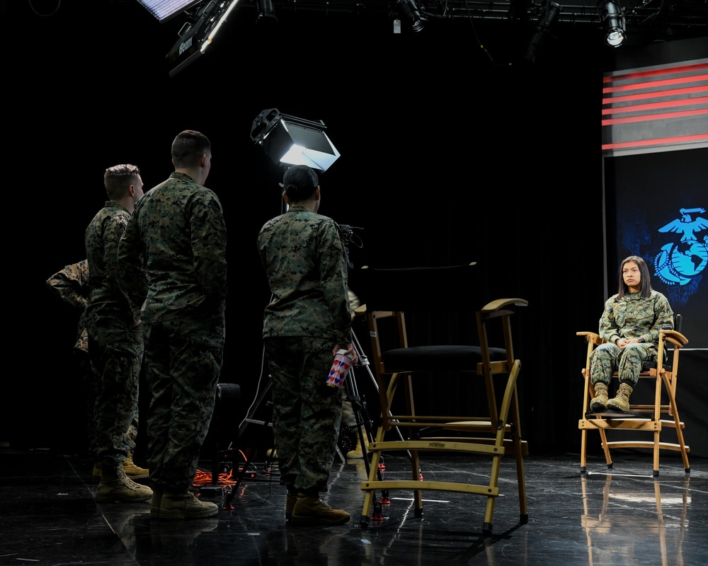 Maj. Gen. Lorna Mahlock Conducts Video Interview at DMA