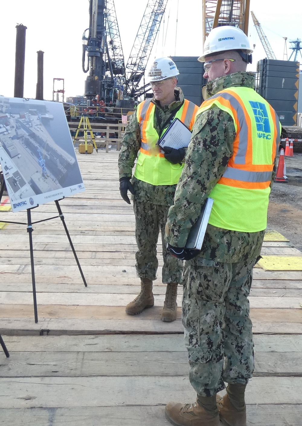 Rear Admiral VanderLey Tours Projects at Portsmouth Naval Shipyard