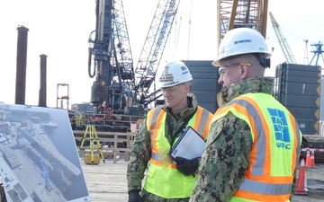 Rear Admiral VanderLey Tours Projects at Portsmouth Naval Shipyard