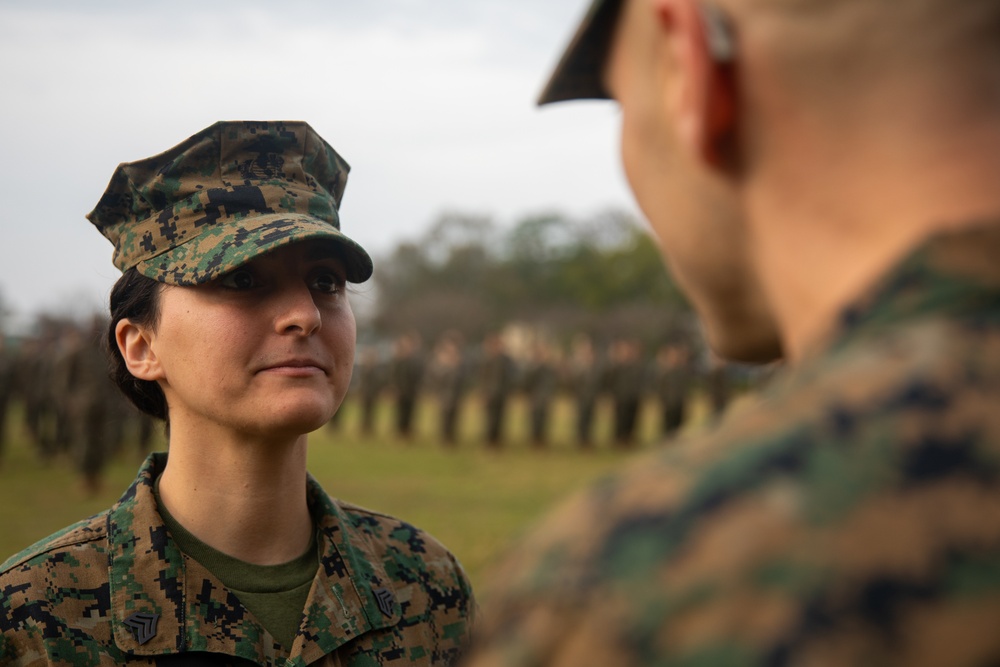 Two Marines awarded for exceeding expectations and their commitment to their mission
