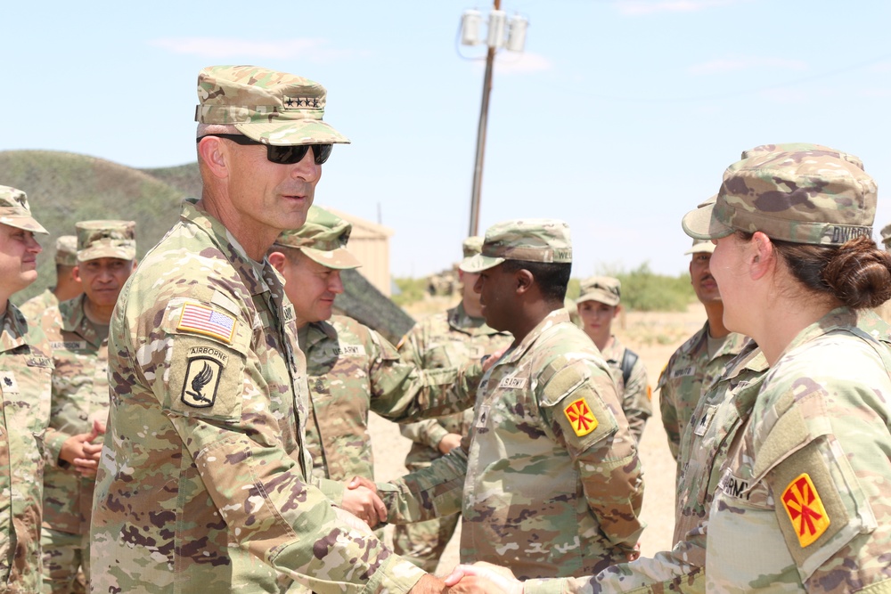 Chief Staff of the Army and Sergeant Major of the Army visit Fort Bliss