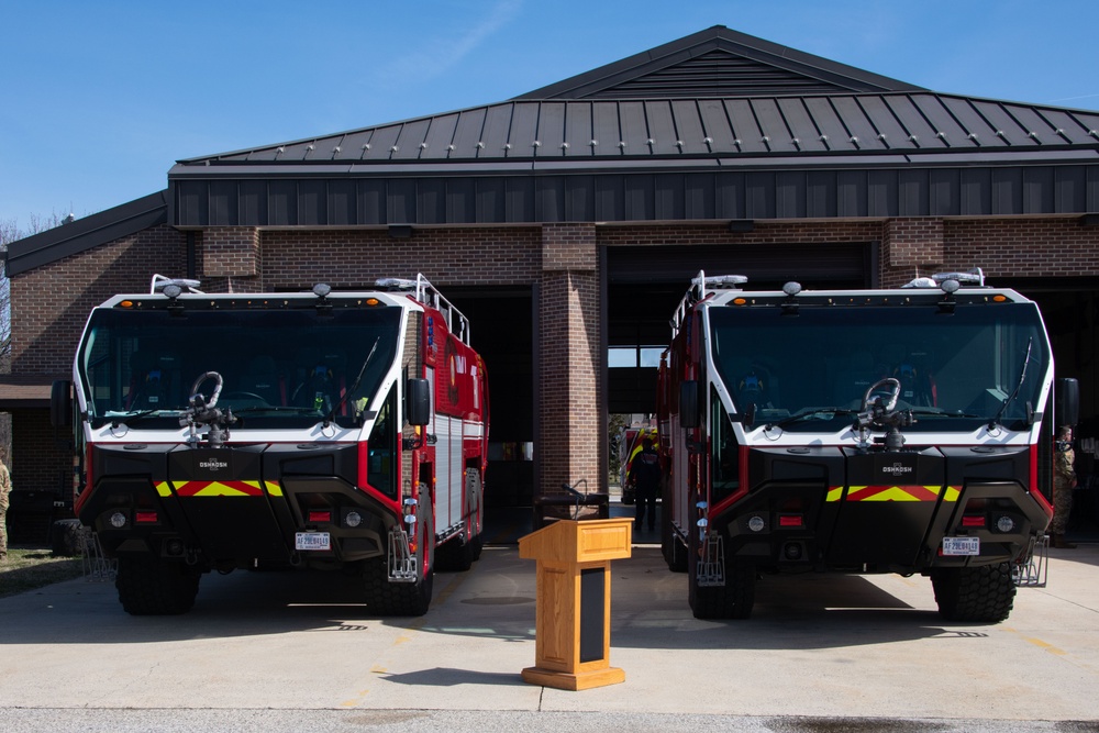 New wheels steeped in old tradition: Joint Base Andrews fire truck push-in ceremony