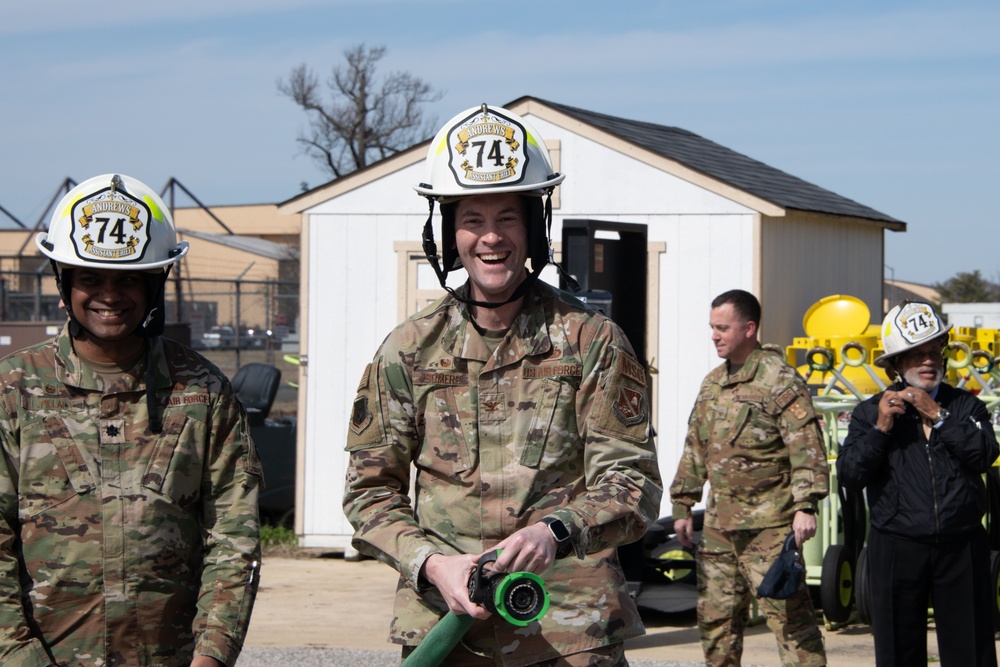 New wheels steeped in old tradition: Joint Base Andrews fire truck push-in ceremony